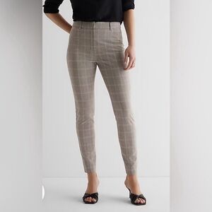 Express Women's Plaid Editor Skinny Pants 4L
